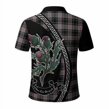 Moffat Family Crest Tartan Polo Shirt Alba Thistle Inspired