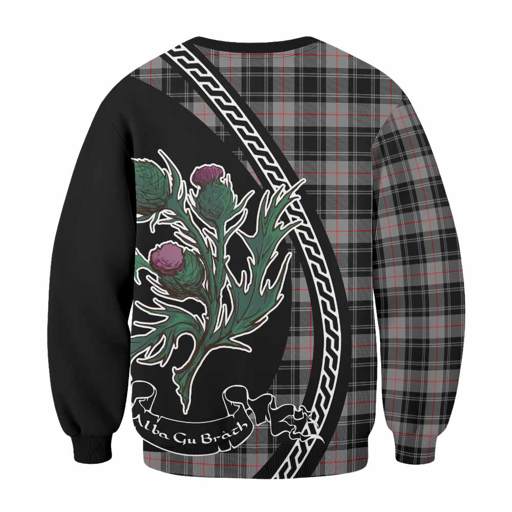 Moffat Family Crest Tartan Sweatshirt Alba Thistle Inspired - Tartan Vibes Clothing