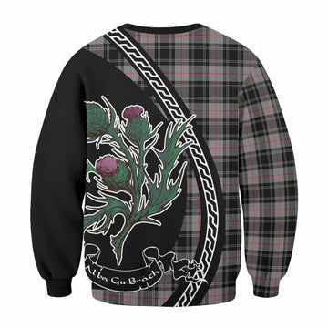 Moffat Family Crest Tartan Sweatshirt Alba Thistle Inspired