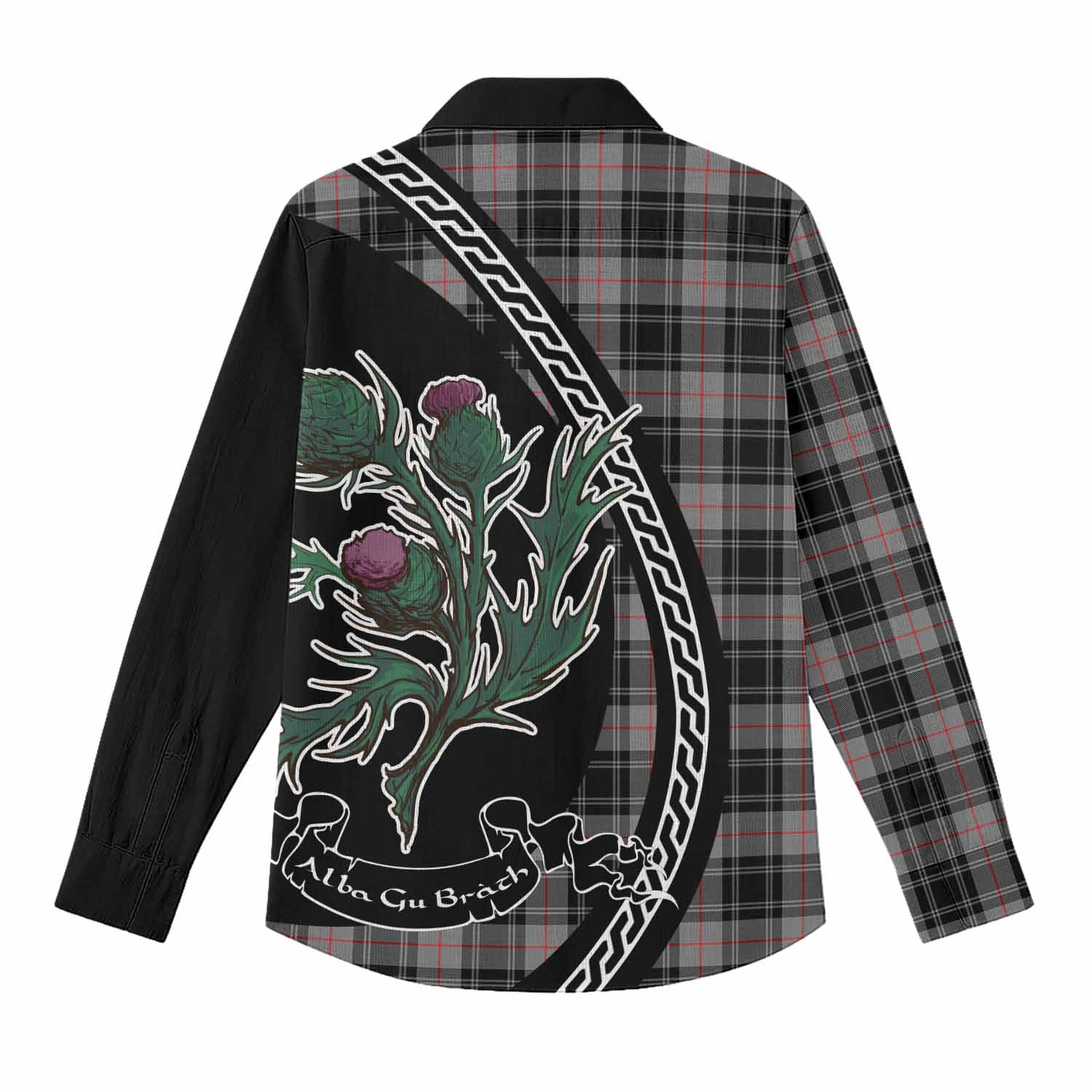 Moffat Family Crest Tartan Women Casual Shirt Alba Thistle Inspired - Tartan Vibes Clothing