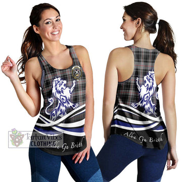 Moffat Tartan Women's Racerback Tanks with Alba Gu Brath Regal Lion Emblem 4XL - Tartanvibesclothing Shop