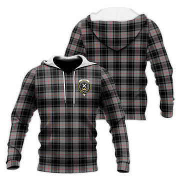Moffat Modern Tartan Knitted Hoodie with Family Crest