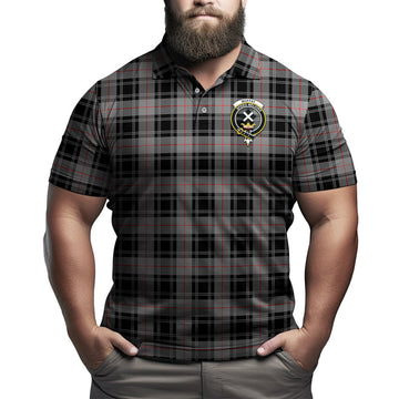 Moffat Tartan Men's Polo Shirt with Family Crest