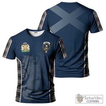 Moffat Modern Tartan T-Shirt with Family Crest and Lion Rampant Vibes Sport Style