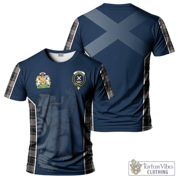 Moffat Tartan T-Shirt with Family Crest and Lion Rampant Vibes Sport Style