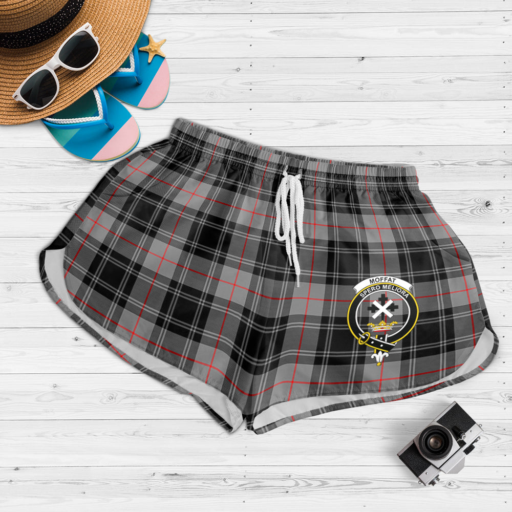 moffat-modern-tartan-womens-shorts-with-family-crest