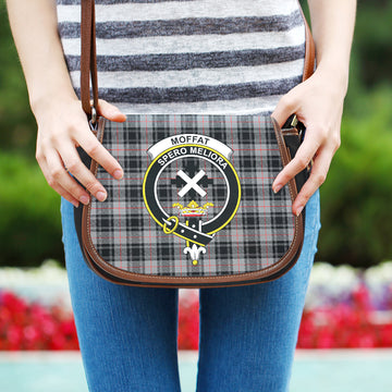 Moffat Tartan Saddle Bag with Family Crest