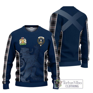 Moffat Tartan Knitted Sweater with Family Crest and Lion Rampant Vibes Sport Style Unisex - Tartan Vibes Clothing