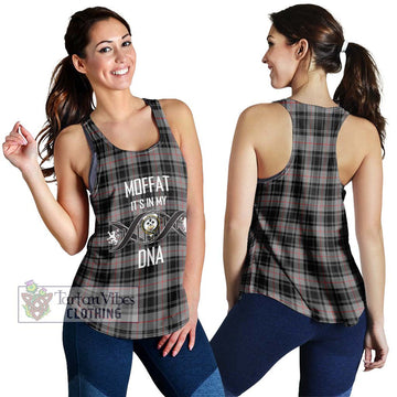 Moffat Tartan Women's Racerback Tanks with Family Crest DNA In Me Style 4XL - Tartanvibesclothing Shop