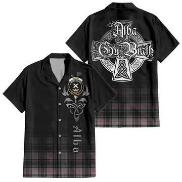 Moffat Tartan Hawaiian Shirt Shirt Featuring Alba Gu Brath Family Crest Celtic Inspired
