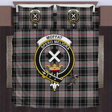 Moffat Modern Tartan Bedding Set with Family Crest