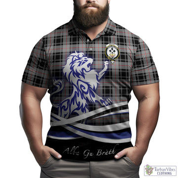 Moffat Tartan Polo Shirt with Alba Gu Brath Regal Lion Emblem