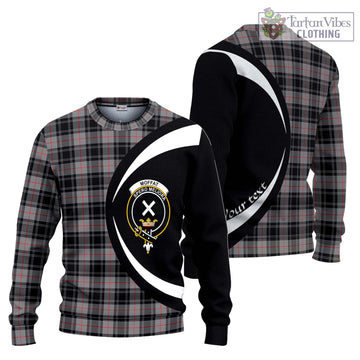 Moffat Tartan Ugly Sweater with Family Crest Circle Style