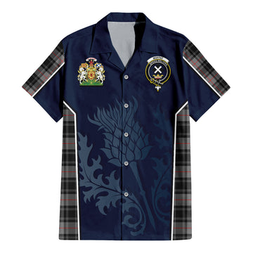 Moffat Tartan Hawaiian Shirt with Family Crest and Scottish Thistle Vibes Sport Style