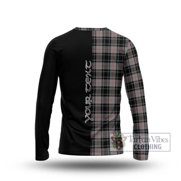 Moffat Tartan Long Sleeve T-Shirt with Family Crest and Half Of Me Style - Tartanvibesclothing Shop