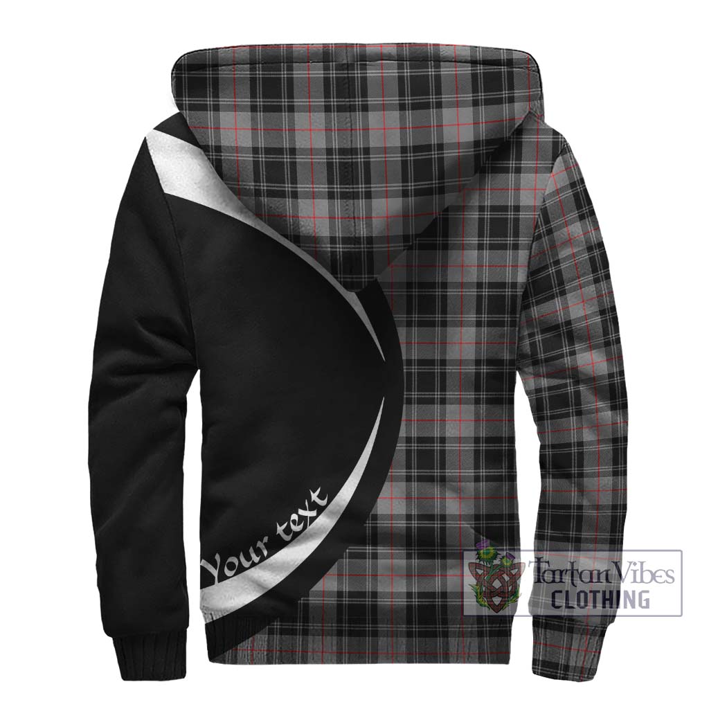 Moffat Tartan Sherpa Hoodie with Family Crest Circle Style - Tartan Vibes Clothing