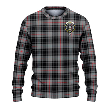 Moffat Modern Tartan Knitted Sweater with Family Crest - Tartanvibesclothing