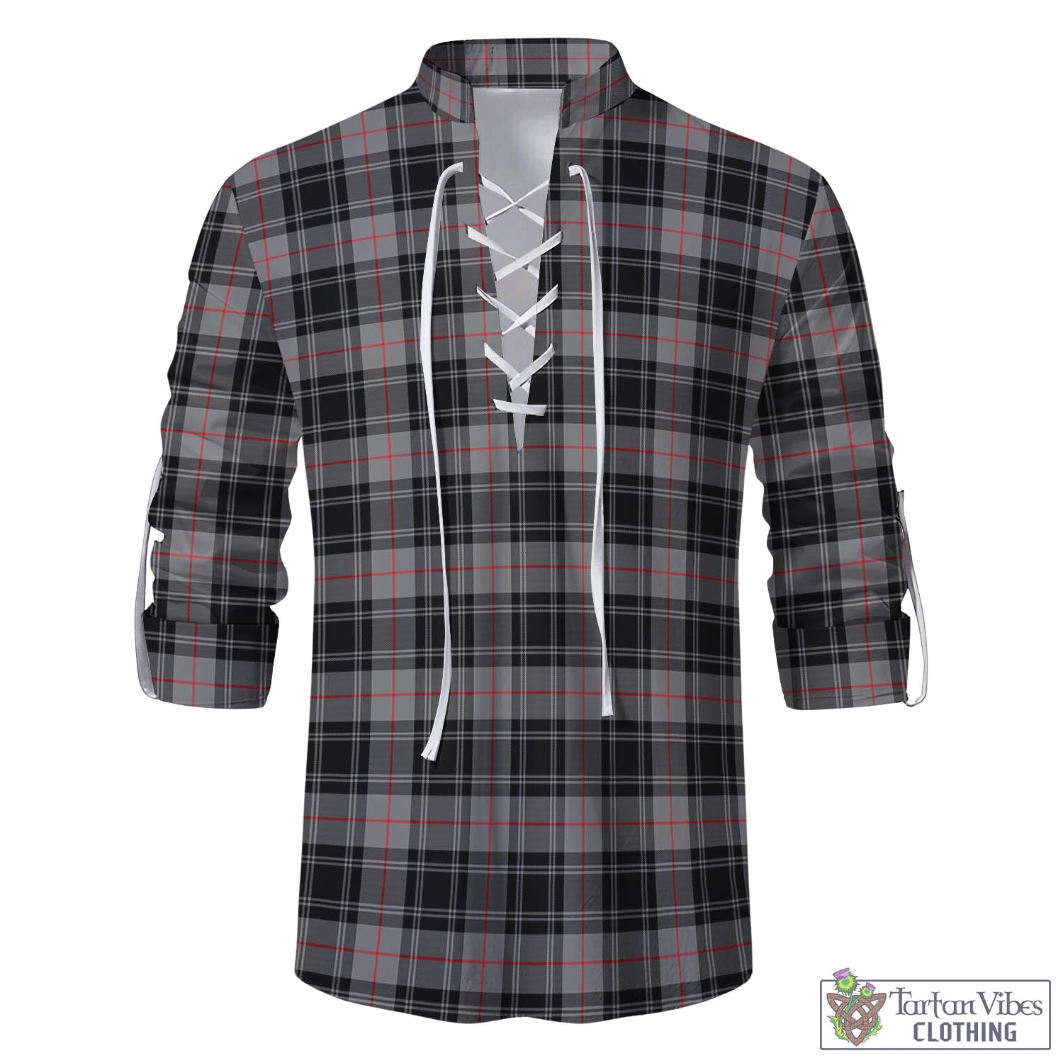Tartan Vibes Clothing Moffat Modern Tartan Men's Scottish Traditional Jacobite Ghillie Kilt Shirt