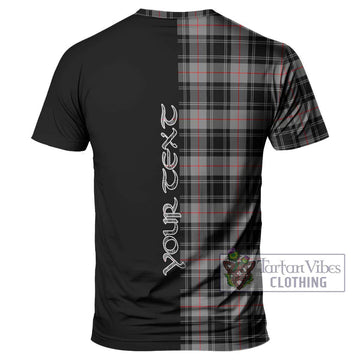 Moffat Tartan T-Shirt with Family Crest and Half Of Me Style - Tartanvibesclothing Shop
