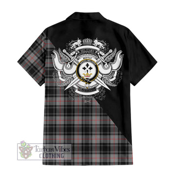 Moffat Tartan Hawaiian Shirt with Family Crest and Military Logo Style
