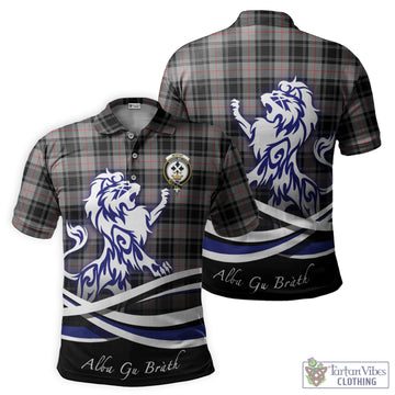 Moffat Modern Tartan Polo Shirt with Alba Gu Brath Regal Lion Emblem