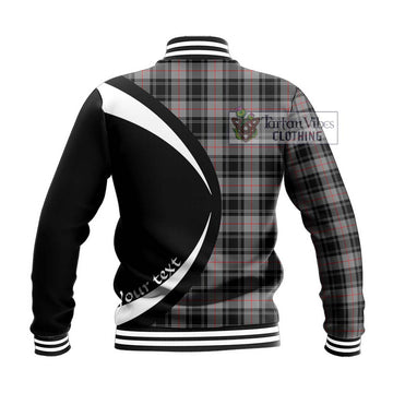 Moffat Tartan Baseball Jacket with Family Crest Circle Style - Tartan Vibes Clothing