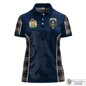 Moffat Modern Tartan Women's Polo Shirt with Family Crest and Lion Rampant Vibes Sport Style