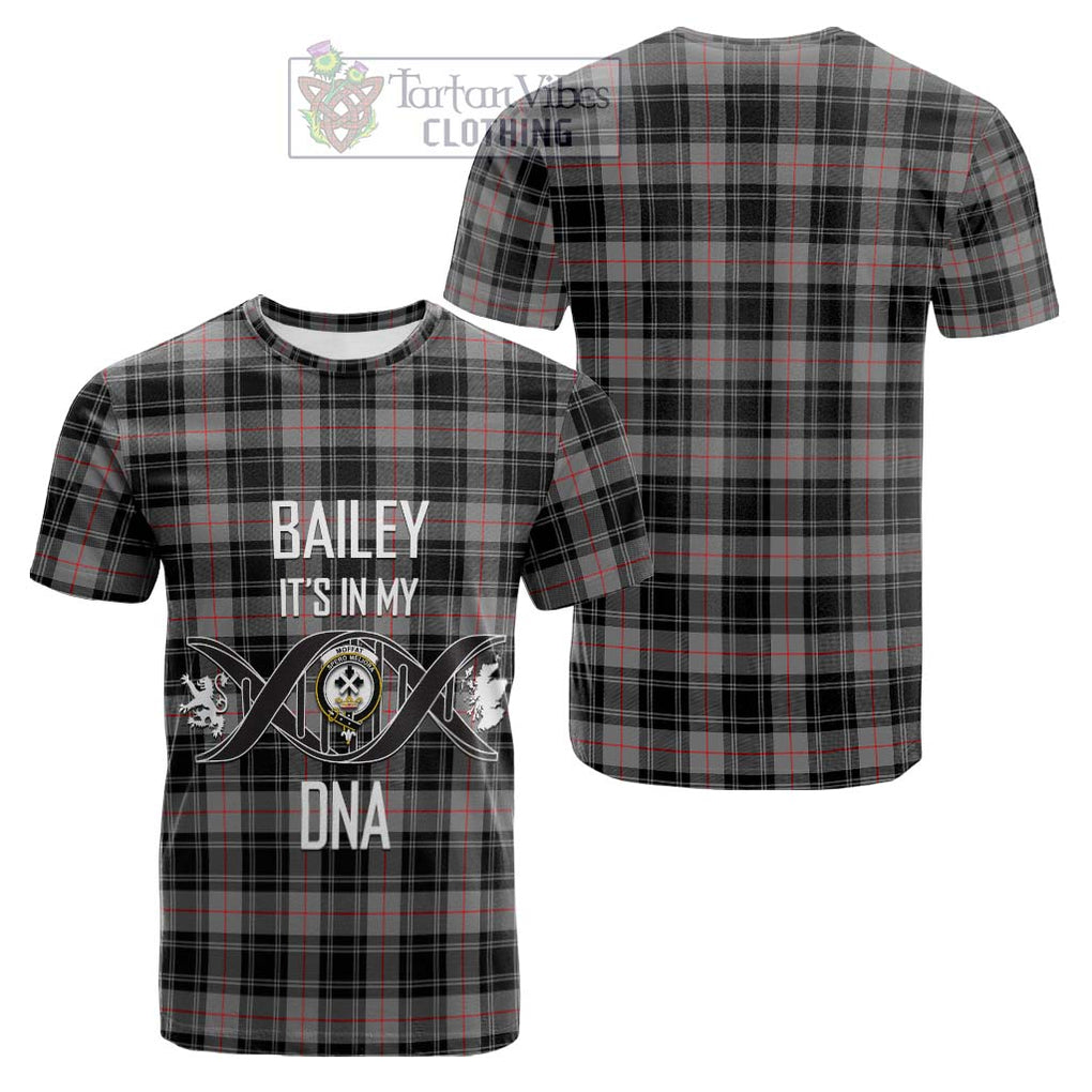 Tartan Vibes Clothing Moffat Modern Tartan Cotton T-shirt with Family Crest DNA In Me Style