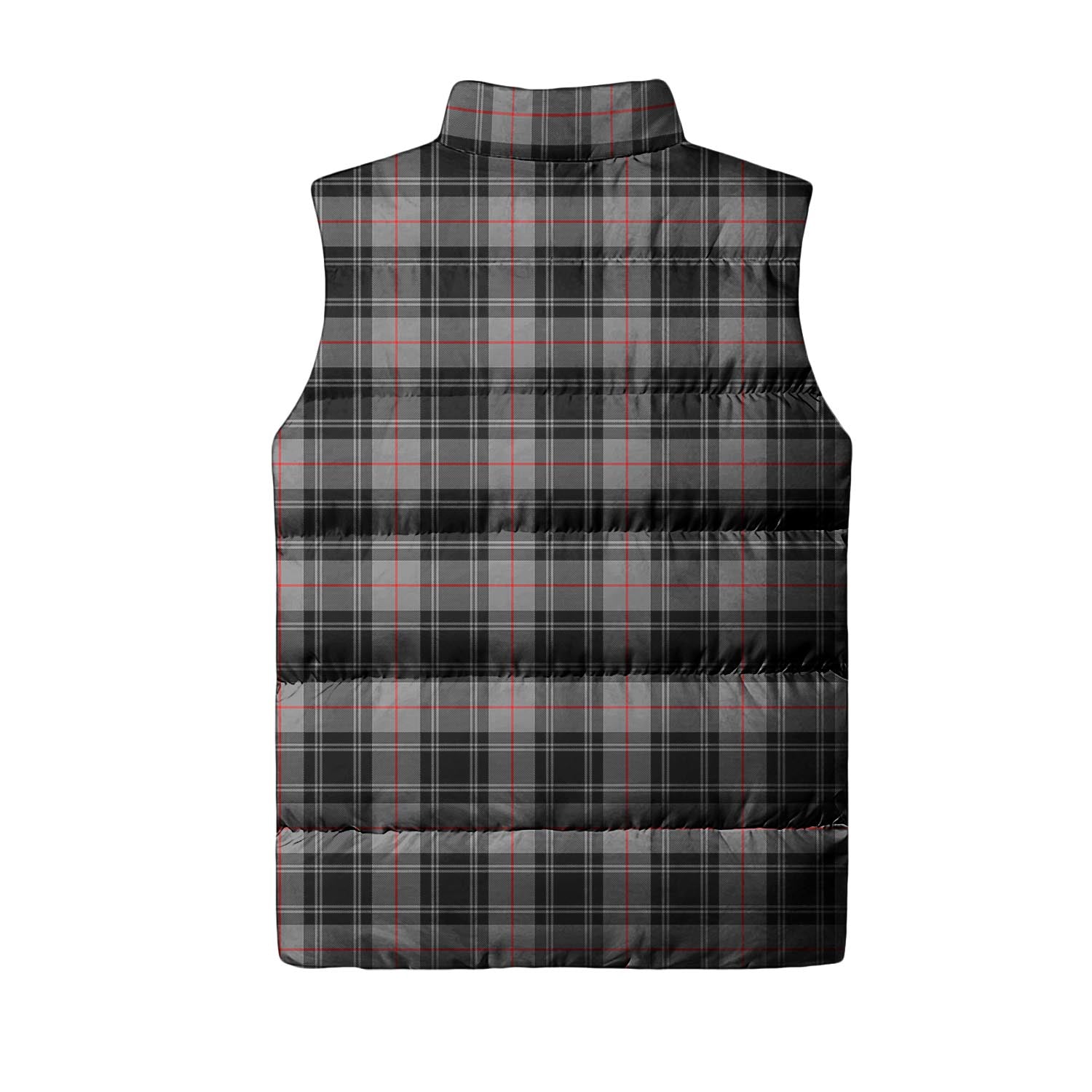 Moffat Modern Tartan Sleeveless Puffer Jacket with Family Crest - Tartanvibesclothing