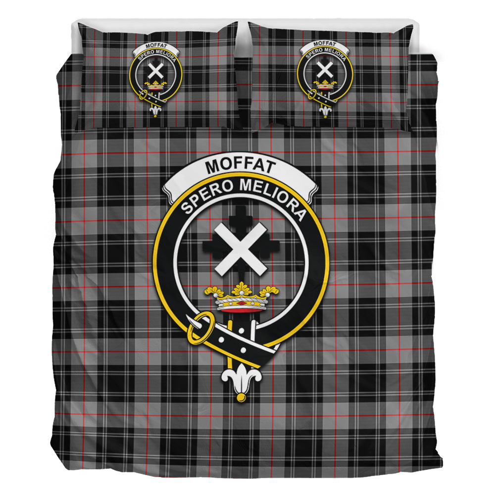 Moffat Tartan Bedding Set with Family Crest - Tartan Vibes Clothing