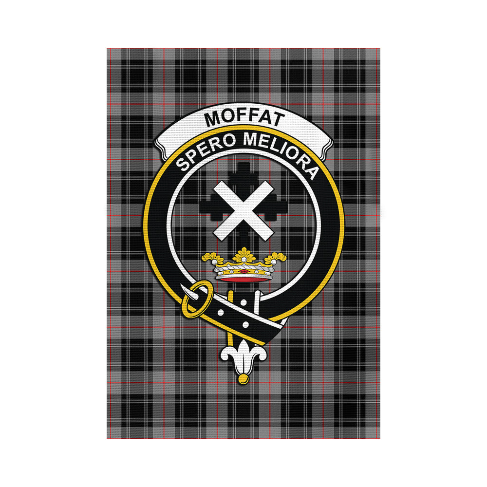moffat-modern-tartan-flag-with-family-crest