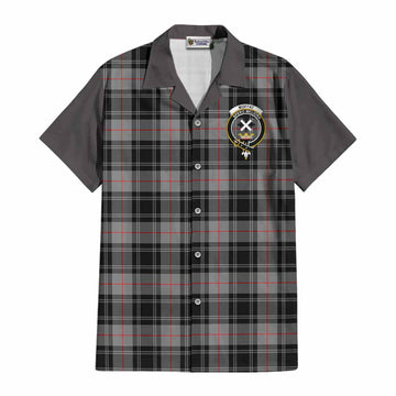 Moffat Tartan Accent Cotton Hawaiian Shirt with Family Crest