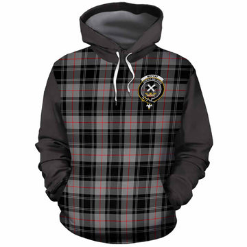 Moffat Tartan Accent Cotton Hoodie with Family Crest