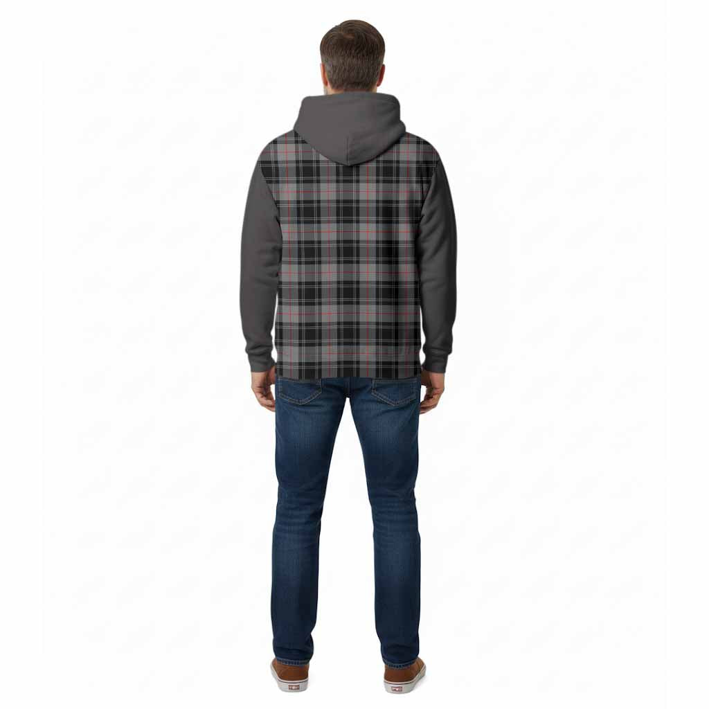Moffat Tartan Accent Cotton Hoodie with Family Crest