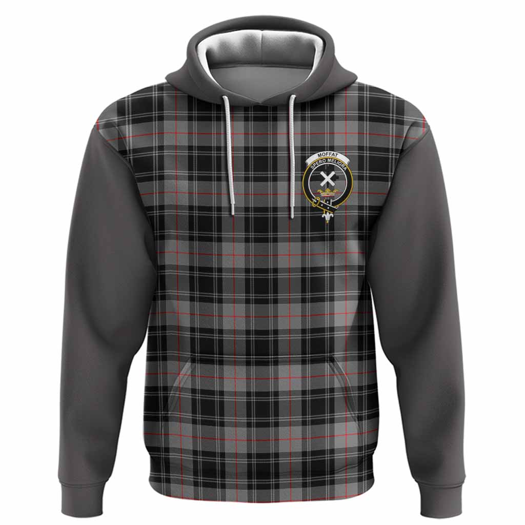 Moffat Tartan Accent Hoodie with Family Crest