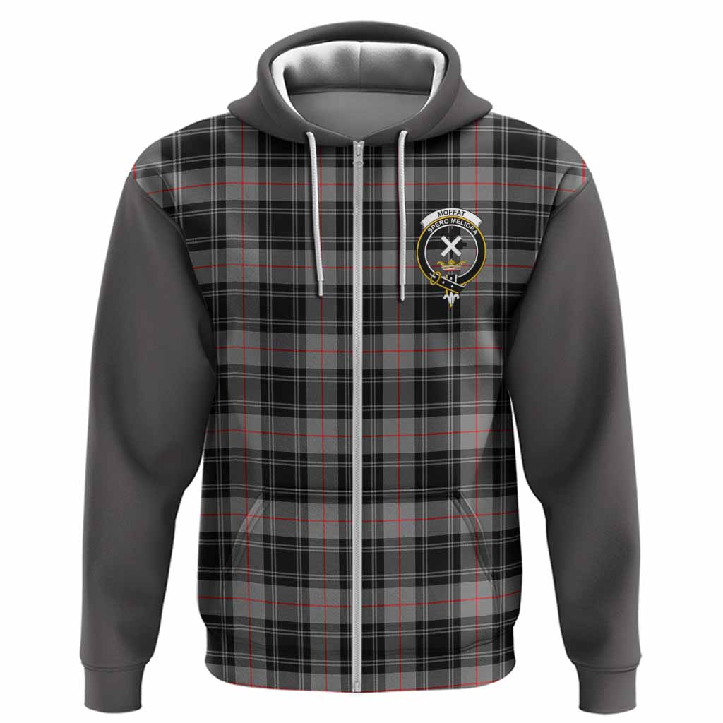 Moffat Tartan Accent Hoodie with Family Crest