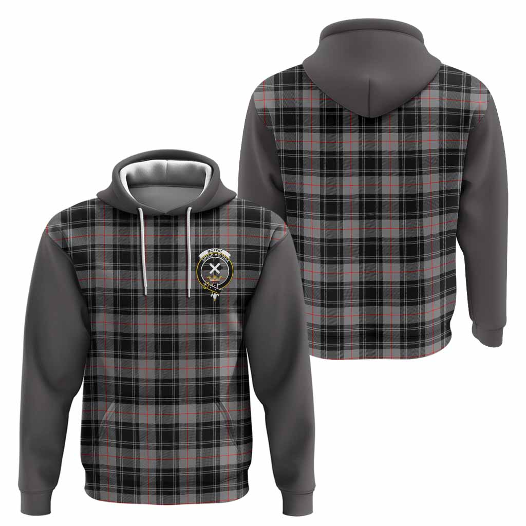 Moffat Tartan Accent Hoodie with Family Crest