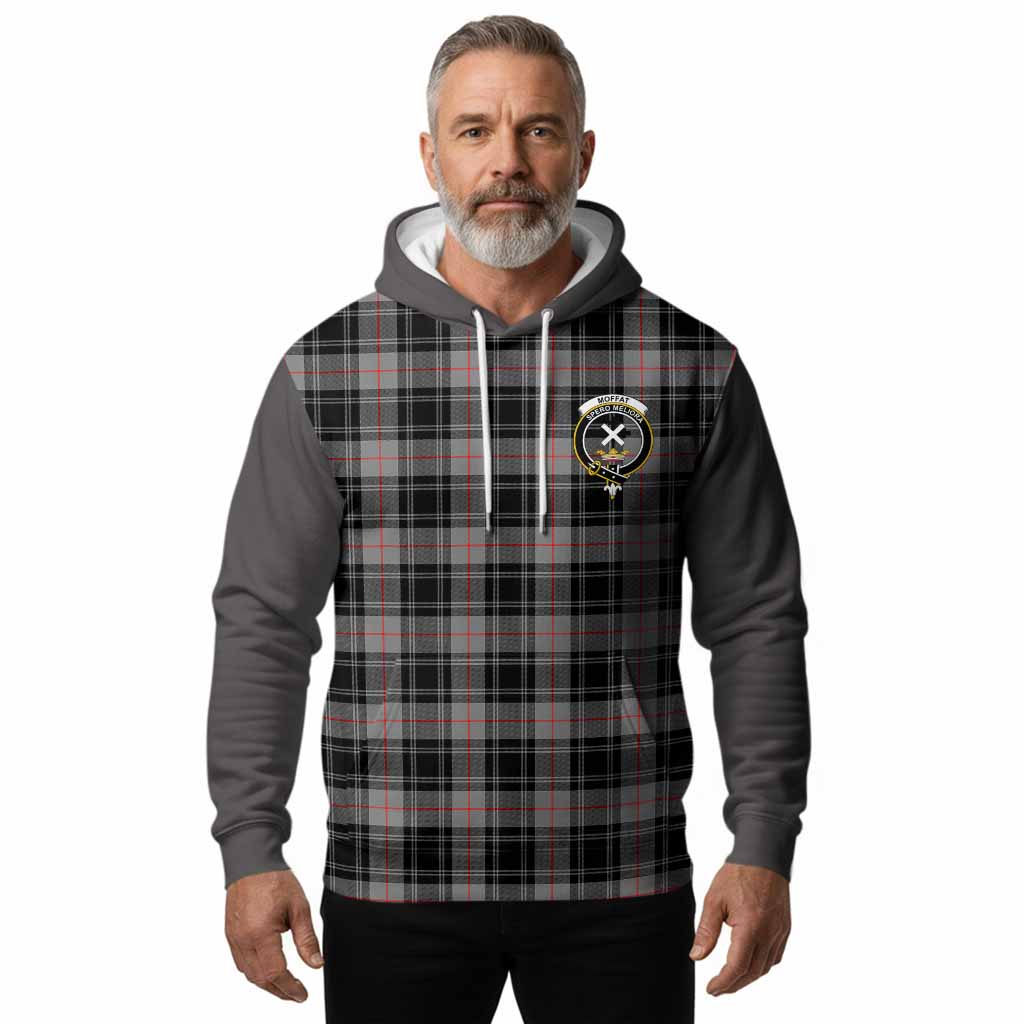Moffat Tartan Accent Hoodie with Family Crest