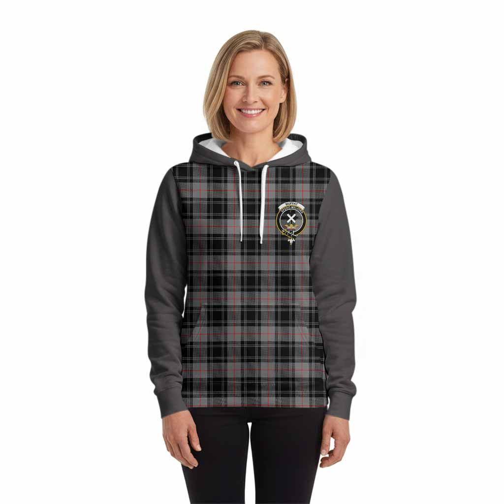 Moffat Tartan Accent Hoodie with Family Crest