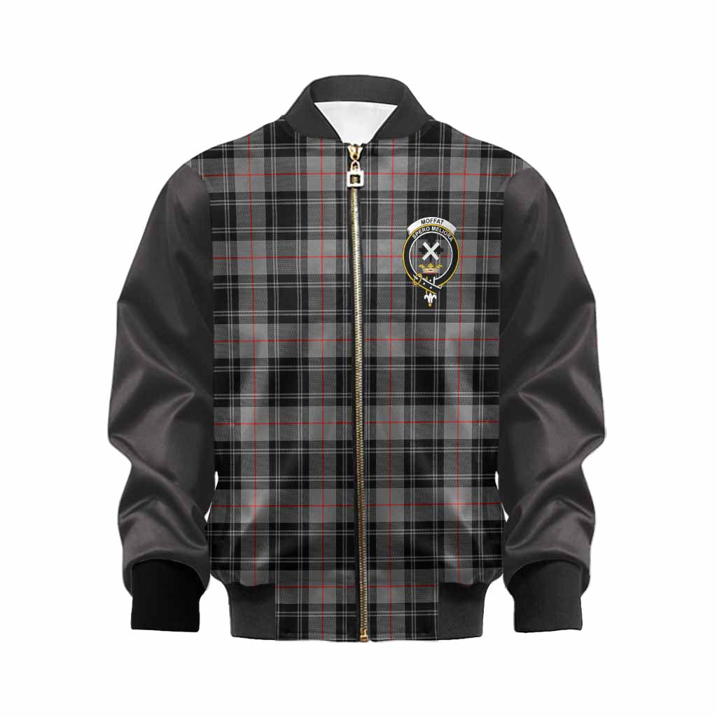 Moffat Tartan Accent Kid Bomber Jacket with Family Crest