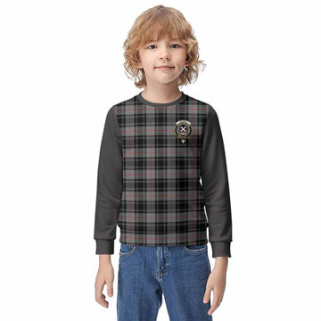 Moffat Tartan Accent Kid Knitted Sweatshirt with Family Crest