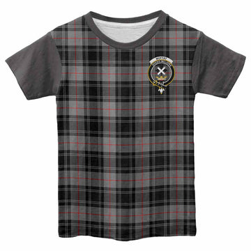 Moffat Tartan Accent Kid T-shirt with Family Crest