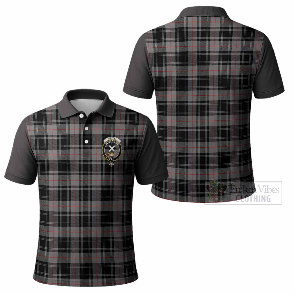 Moffat Tartan Accent Polo Shirt with Family Crest