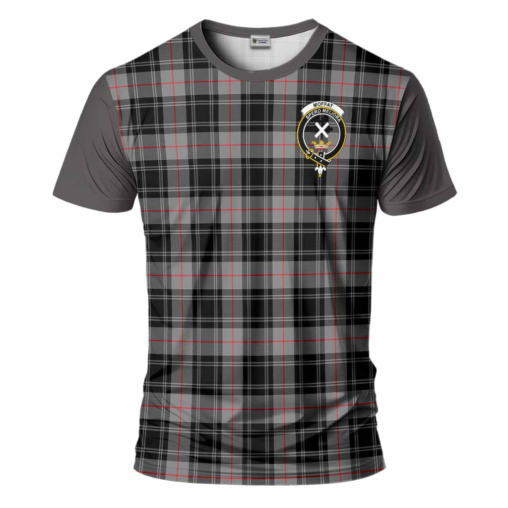 Moffat Tartan Accent T-Shirt with Family Crest