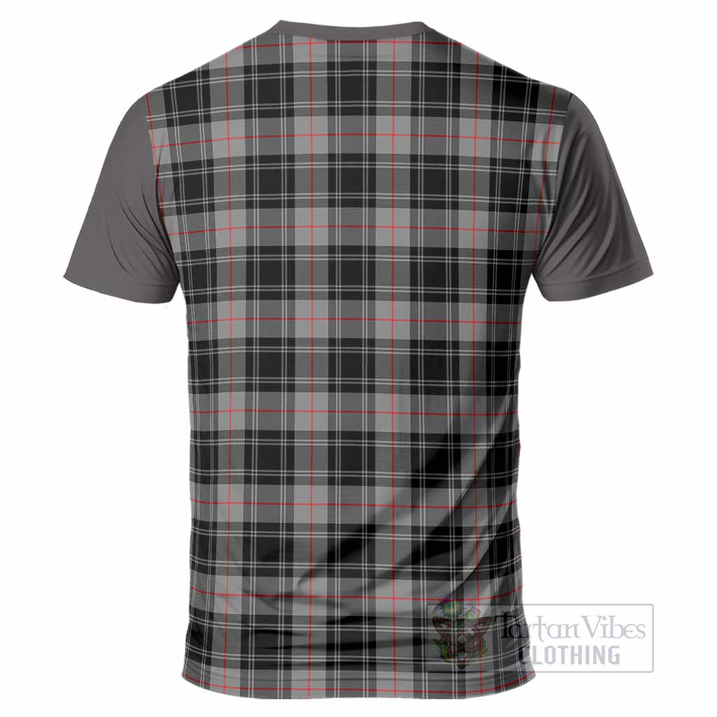 Moffat Tartan Accent T-Shirt with Family Crest