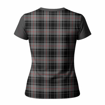 Moffat Tartan Accent Women T shirt with Family Crest