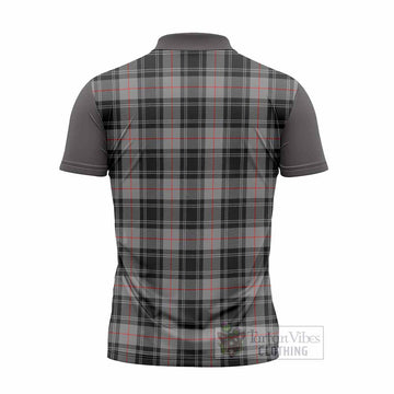 Moffat Tartan Accent Zipper Polo Shirt with Family Crest