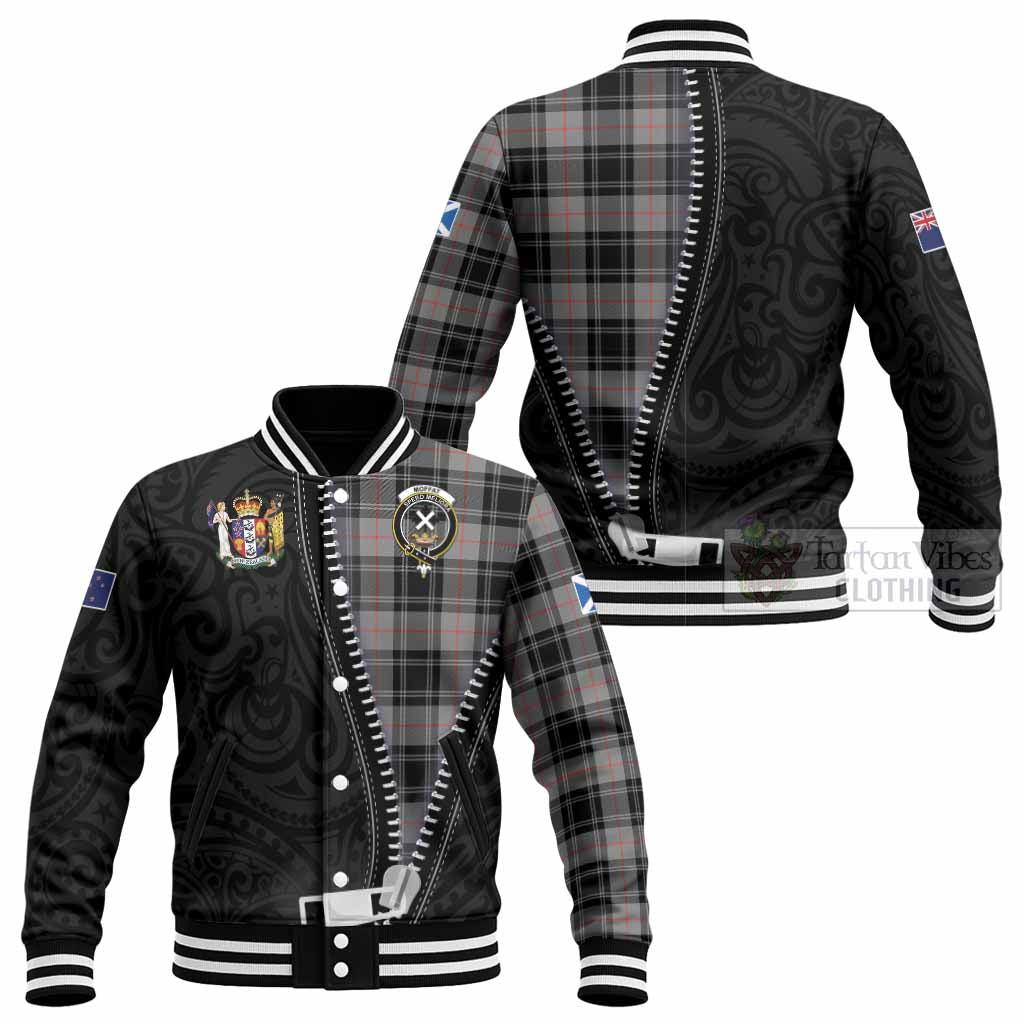 Moffat Tartan Baseball Jacket New Zealand Pattern Unique Zipper Stylized