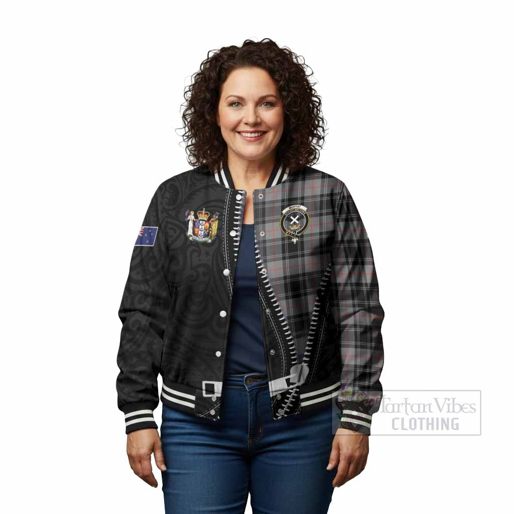 Moffat Tartan Baseball Jacket New Zealand Pattern Unique Zipper Stylized