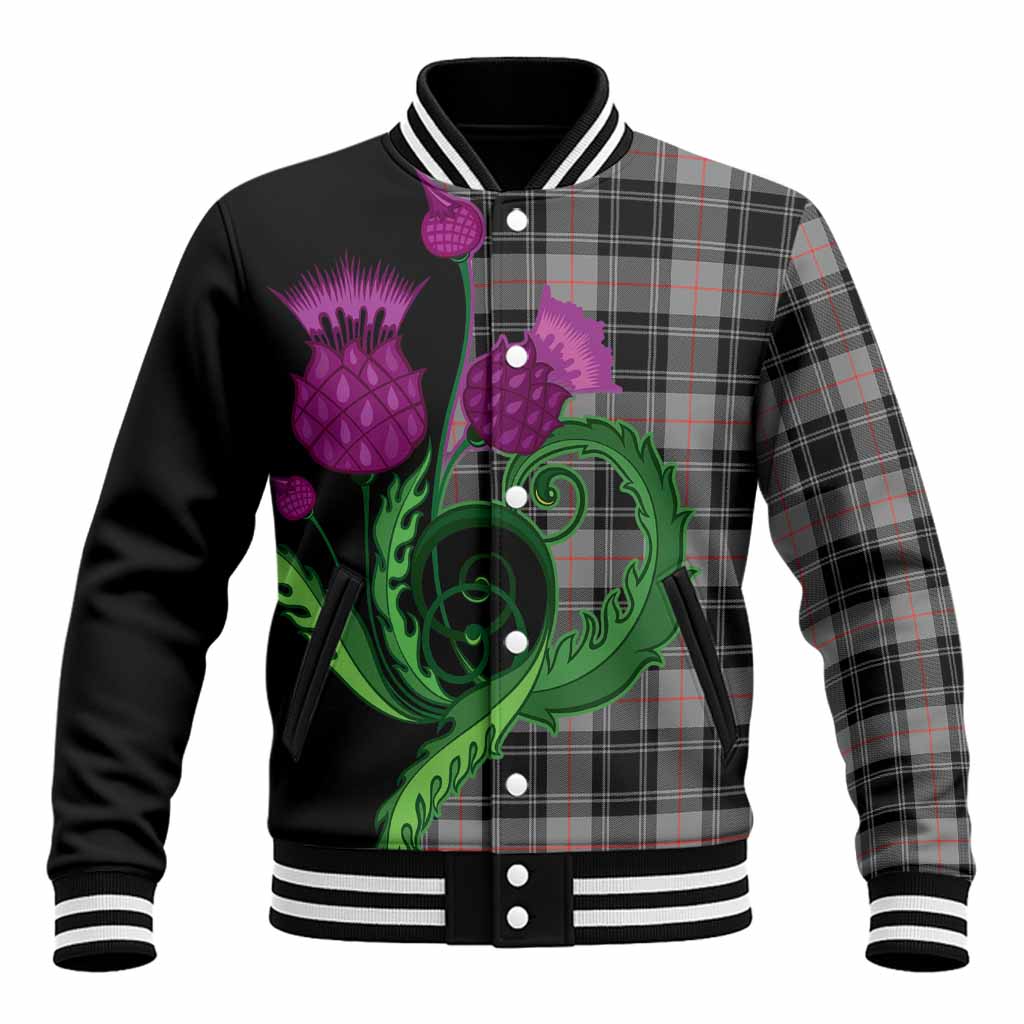 Moffat Tartan Baseball Jacket Traditional Scottish Thistle